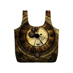 Wonderful Steampunk Desisgn, Clocks And Gears Full Print Recycle Bags (S)  Front