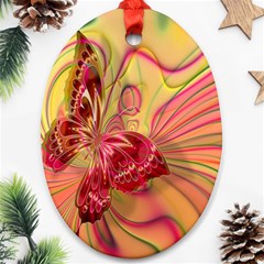Arrangement Butterfly Aesthetics Oval Ornament (two Sides) by Celenk