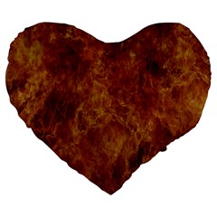 Abstract Flames Fire Hot Large 19  Premium Heart Shape Cushions by Celenk