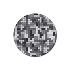 Tetris Camouflage Urban Rubber Coaster (round)  by jumpercat