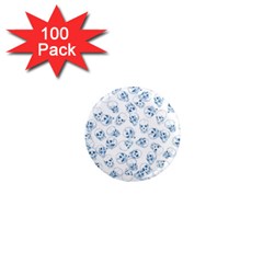A Lot Of Skulls Blue 1  Mini Magnets (100 Pack)  by jumpercat