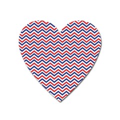 Navy Chevron Heart Magnet by jumpercat