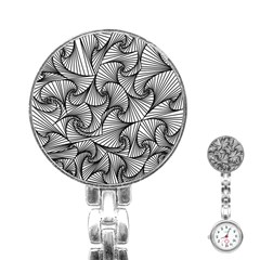Fractal Sketch Light Stainless Steel Nurses Watch by jumpercat