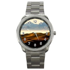 Landscape Mountains Nature Outdoors Sport Metal Watch by BangZart