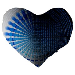 Data Computer Internet Online Large 19  Premium Heart Shape Cushions by BangZart