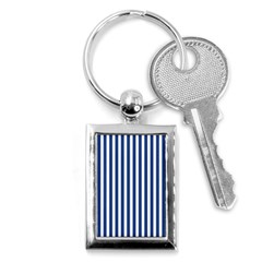 Blue Stripes Key Chains (rectangle)  by jumpercat