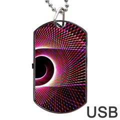 Grid Bent Vibration Ease Bend Dog Tag Usb Flash (two Sides) by BangZart
