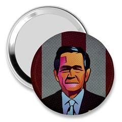 George W Bush Pop Art President Usa 3  Handbag Mirrors by BangZart