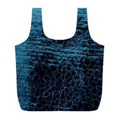 Blue Black Shiny Fabric Pattern Full Print Recycle Bags (l)  by BangZart
