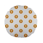 Bitcoin Logo Pattern Standard 15  Premium Round Cushions Front
