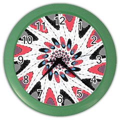 High Contrast Twirl Color Wall Clocks by linceazul