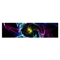 Abstract Art Color Design Lines Satin Scarf (oblong) by Celenk