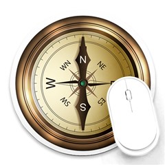 Compass North South East Wes Round Mousepads by Celenk