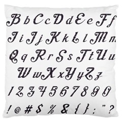 Font Lettering Alphabet Writing Standard Flano Cushion Case (two Sides) by Celenk