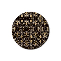 Wallpaper Wall Art Architecture Rubber Round Coaster (4 Pack)  by Celenk