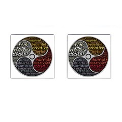 Person Character Characteristics Cufflinks (square) by Celenk