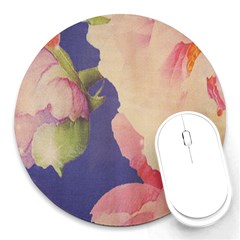 Fabric Textile Abstract Pattern Round Mousepads by Celenk