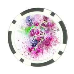Blackberry Fruit Art Abstract Poker Chip Card Guard by Celenk