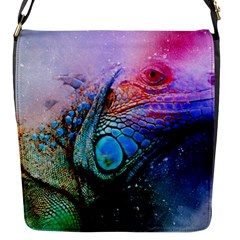 Lizard Reptile Art Abstract Animal Flap Messenger Bag (s) by Celenk