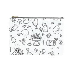 Set Chalk Out Scribble Collection Cosmetic Bag (large)  by Celenk