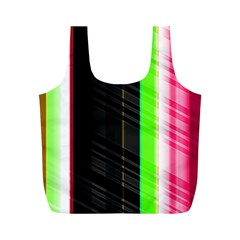 Abstract Background Pattern Textile Full Print Recycle Bags (m)  by Celenk