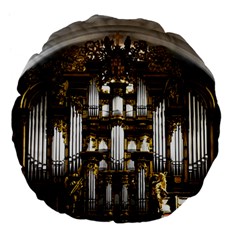 Organ Church Music Organ Whistle Large 18  Premium Flano Round Cushions by Celenk