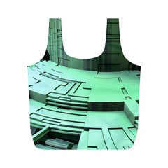 Futuristic Urban Architecture Full Print Recycle Bags (m)  by Celenk