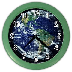 Earth Internet Globalisation Color Wall Clocks by Celenk