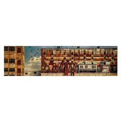 Ruin Abandoned Building Urban Satin Scarf (oblong) by Celenk