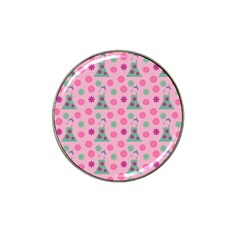 Green Dress Pink Hat Clip Ball Marker by snowwhitegirl