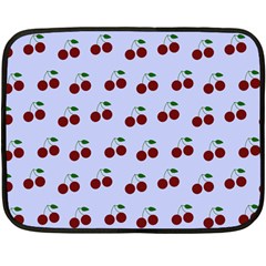 Blue Cherries Double Sided Fleece Blanket (mini)  by snowwhitegirl