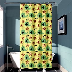 Yellow Sea Whales Shower Curtain 36  X 72  (stall)  by snowwhitegirl