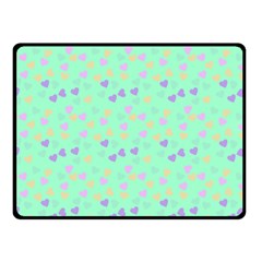 Minty Hearts Double Sided Fleece Blanket (small)  by snowwhitegirl