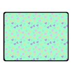 Minty Hearts Double Sided Fleece Blanket (Small)  45 x34  Blanket Back