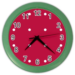 Red Dot Color Wall Clocks by snowwhitegirl