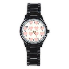Cupcake White Pink Stainless Steel Round Watch by snowwhitegirl