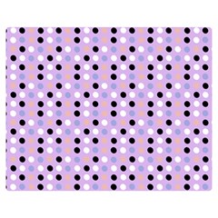 Black White Pink Blue Eggs On Violet Double Sided Flano Blanket (medium)  by snowwhitegirl