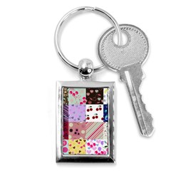 Quilt Of My Patterns Key Chains (rectangle)  by snowwhitegirl