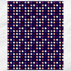 Peach Purple Eggs On Navy Blue Canvas 11  X 14   by snowwhitegirl