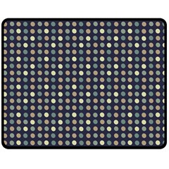 Beige Blue Cream Eggs On Grey Blue Double Sided Fleece Blanket (medium)  by snowwhitegirl