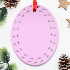 Soft Pink Ornament (oval Filigree) by snowwhitegirl