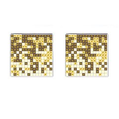 Autumn Leaves Pattern Cufflinks (square) by linceazul