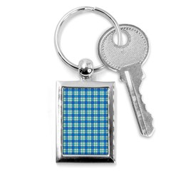 Sea Tartan Key Chains (rectangle)  by jumpercat