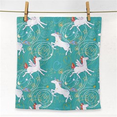 Magical Flying Unicorn Pattern Face Towel by Bigfootshirtshop