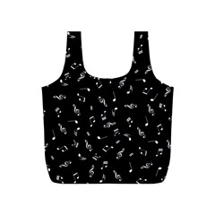 Music Tones Black Full Print Recycle Bags (s)  by jumpercat