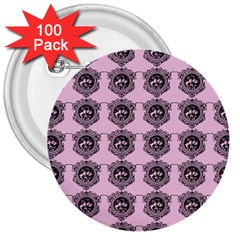Three Women Pink 3  Buttons (100 Pack)  by snowwhitegirl