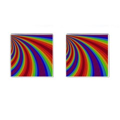 Abstract Pattern Lines Wave Cufflinks (square) by Nexatart