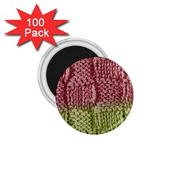 Knitted Wool Square Pink Green 1 75  Magnets (100 Pack)  by snowwhitegirl