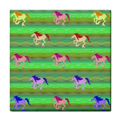 Rainbow Ponies Tile Coasters by CosmicEsoteric