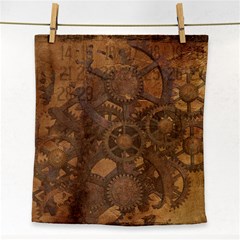 Background Steampunk Gears Grunge Face Towel by Nexatart